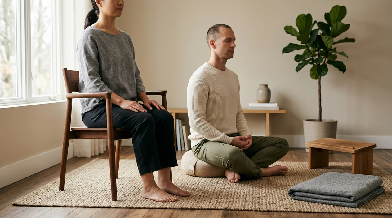 Meditation Sitting Position: Chair, Floor, and Back Support
